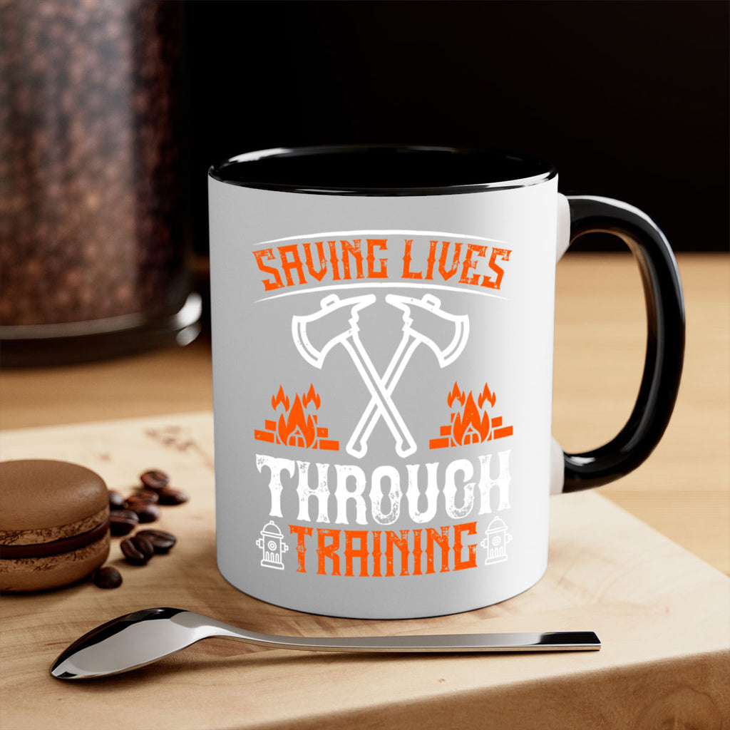 Saving lives through training Style 32#- fire fighter-Mug / Coffee Cup