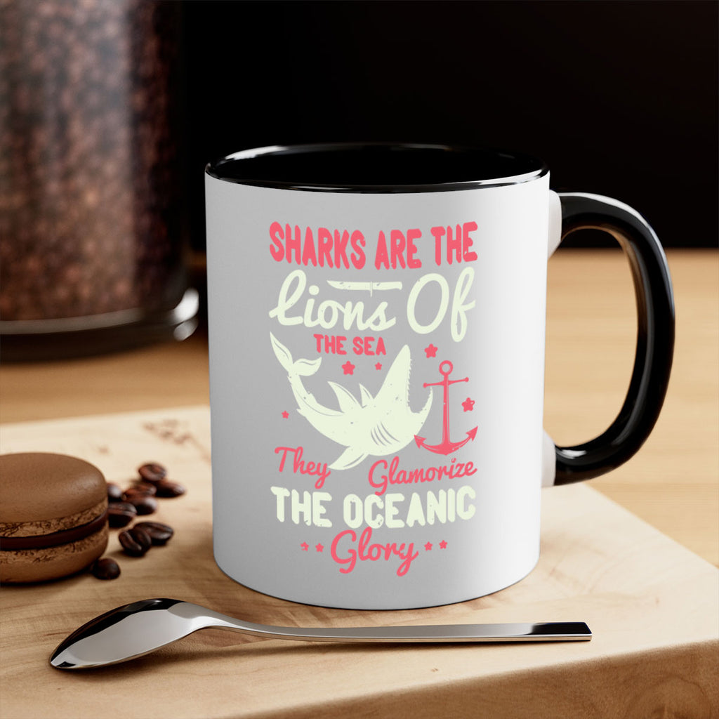 Sharks are the lions of the seaThey glamorize the oceanic glory Style 28#- Shark-Fish-Mug / Coffee Cup