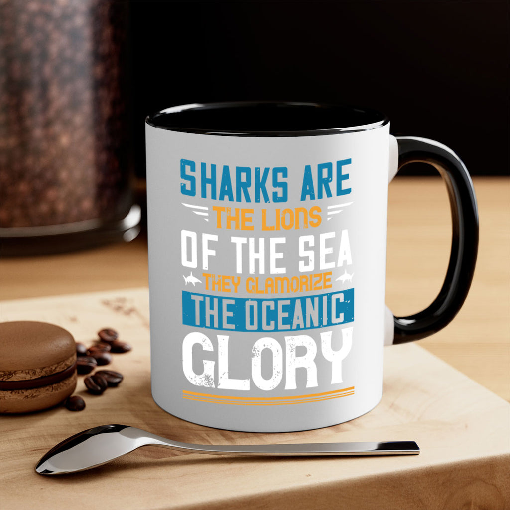 Sharks are the lions of the seaThey glamorize the oceanic glory Style 30#- Shark-Fish-Mug / Coffee Cup