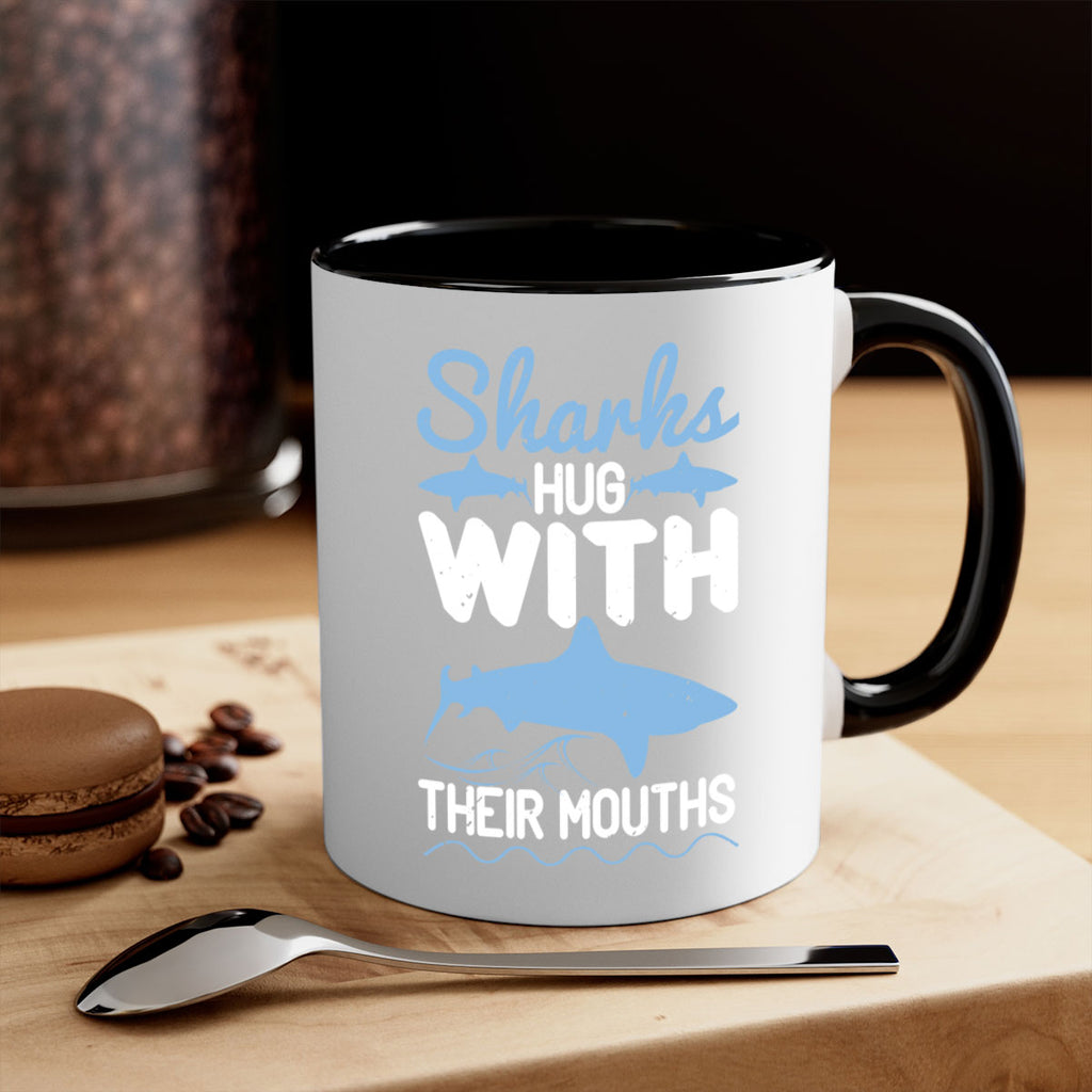 Sharks hug with their mouths Style 22#- Shark-Fish-Mug / Coffee Cup