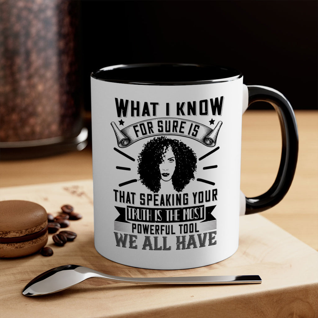 What I know for sure is that speaking your truth is the most powerful tool we all have Style 13#- Afro - Black-Mug / Coffee Cup