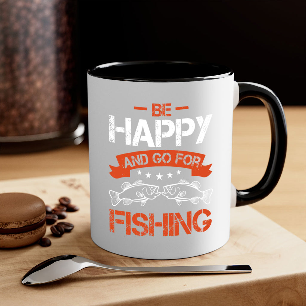be happy and go for fishing 278#- fishing-Mug / Coffee Cup