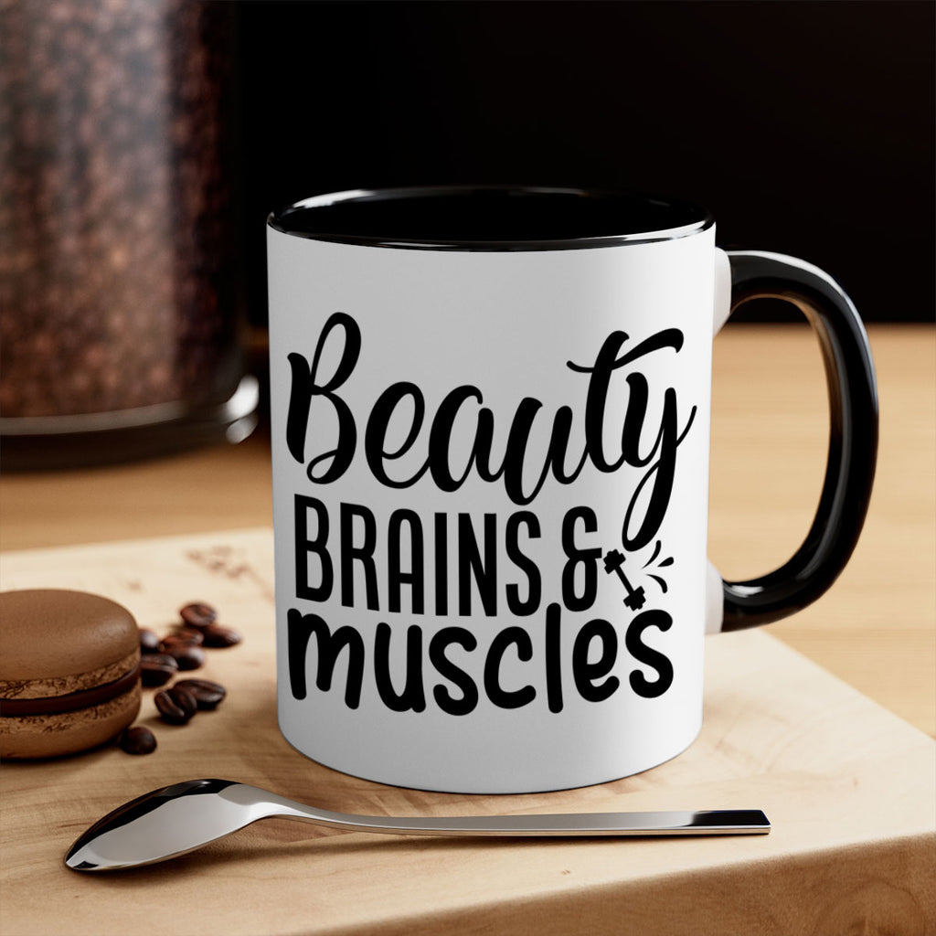 beauty brains muscles 51#- gym-Mug / Coffee Cup