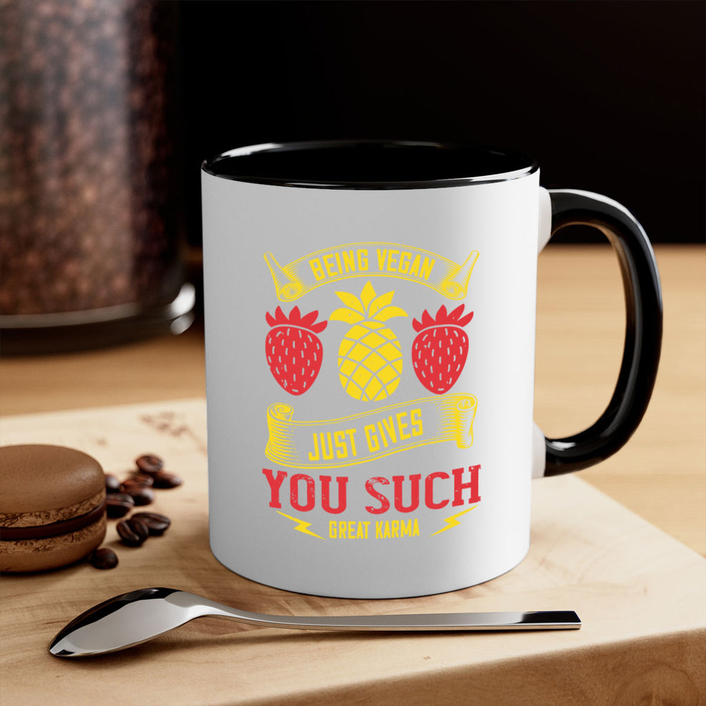 being vegan just gives you such great karma 77#- vegan-Mug / Coffee Cup