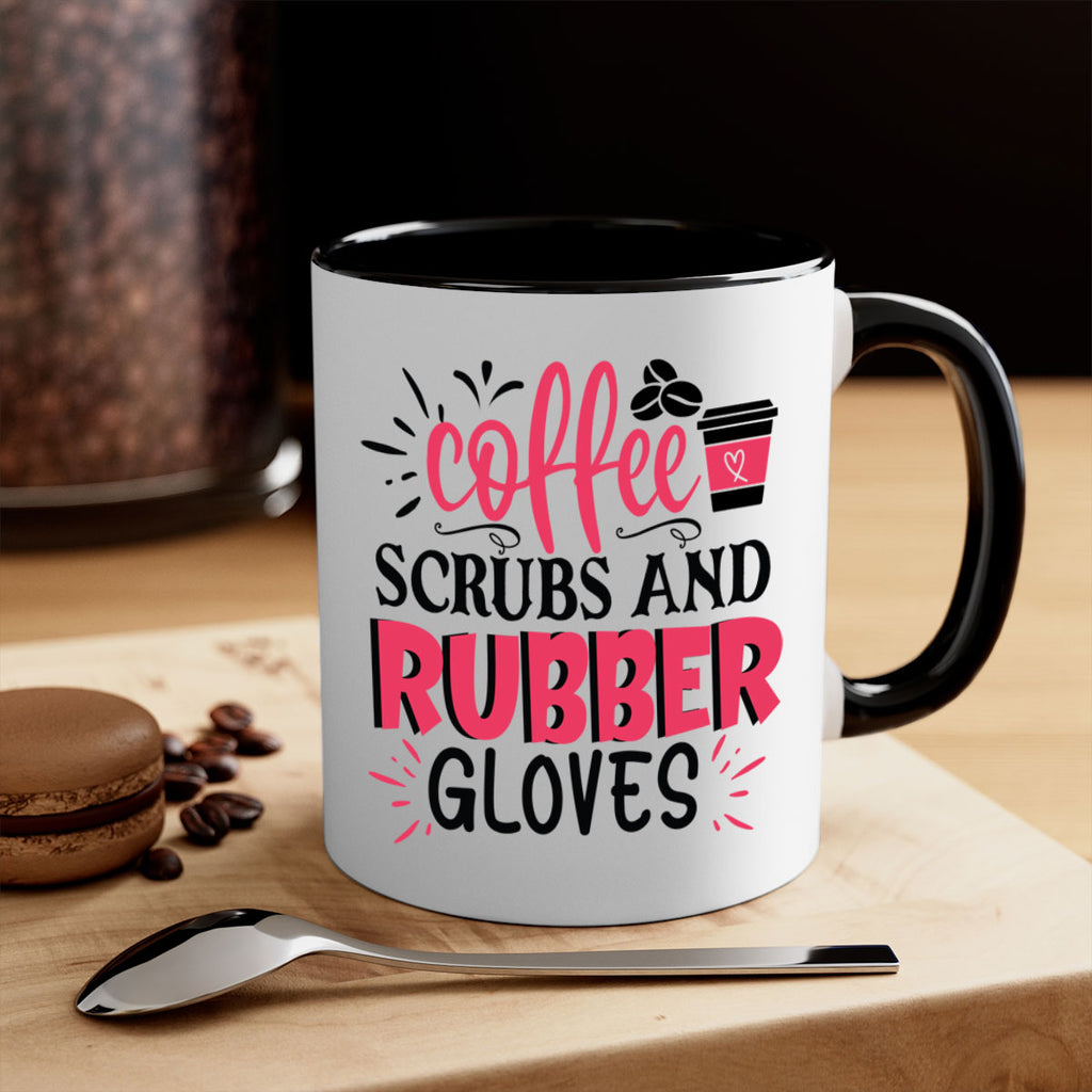 coffee scrubs and rubber gloves Style 393#- nurse-Mug / Coffee Cup