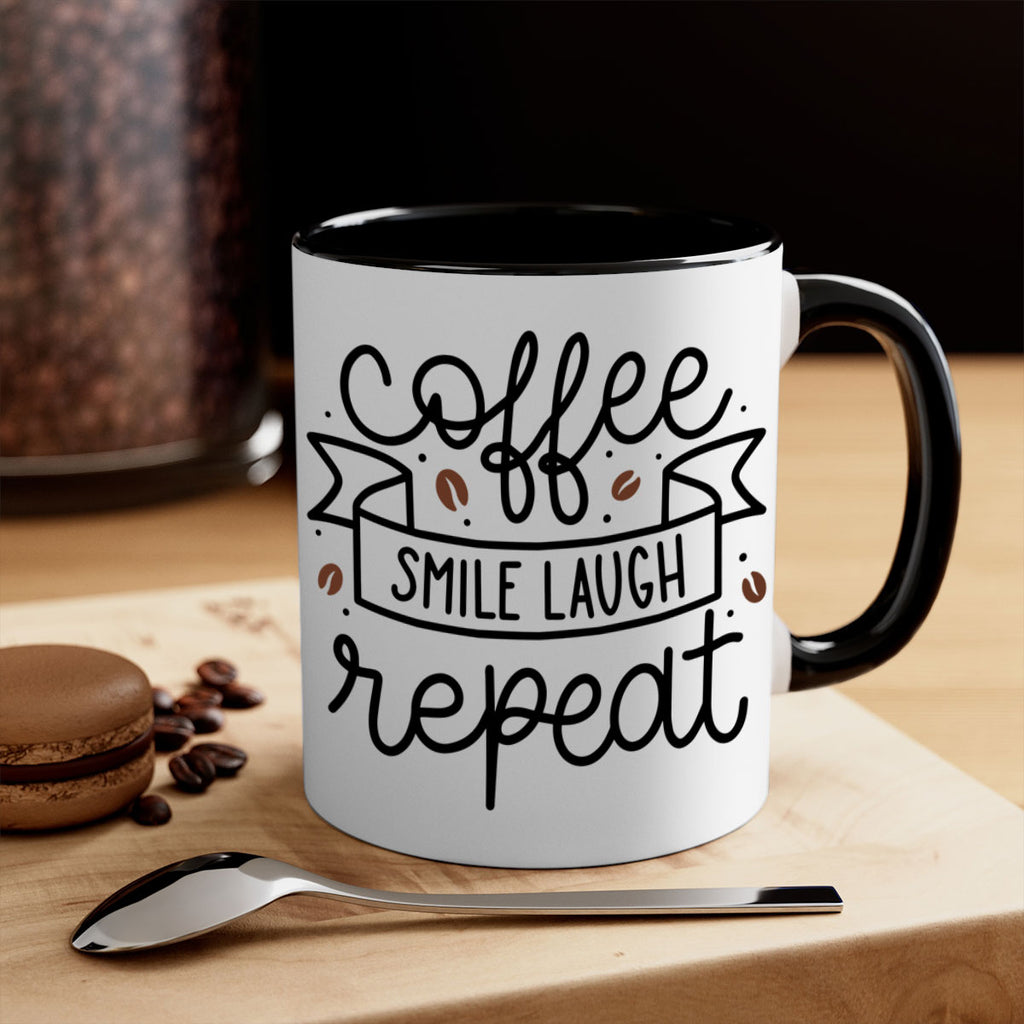 coffee smile laugh repeat 139#- coffee-Mug / Coffee Cup