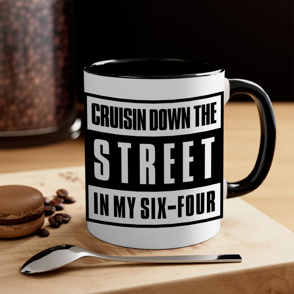 cruisin down the street 181#- black words - phrases-Mug / Coffee Cup