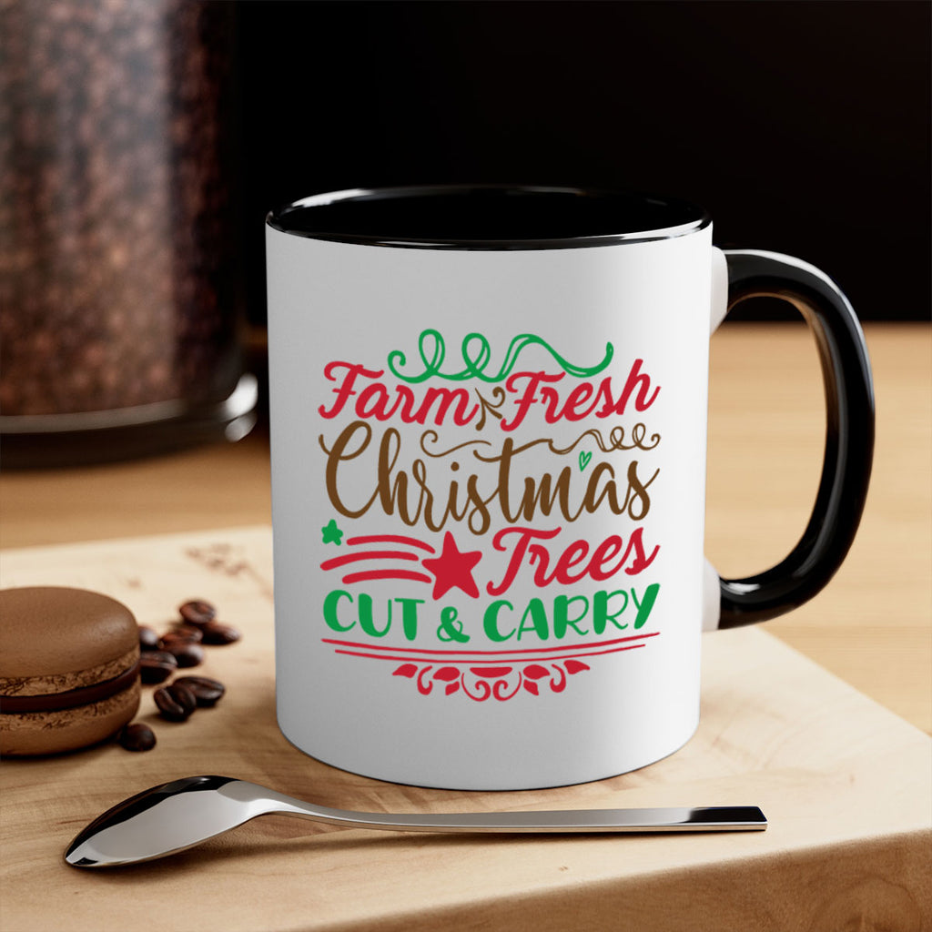 farm fresh christmas trees cut carry 274#- christmas-Mug / Coffee Cup