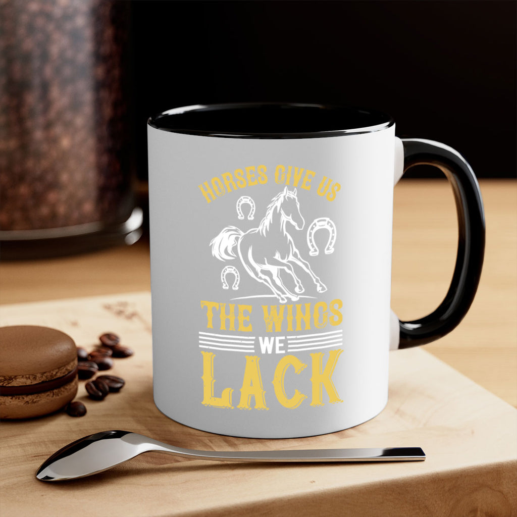 horses give us the wings we lack Style 44#- horse-Mug / Coffee Cup
