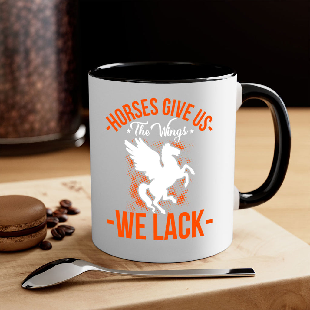 horses give us the wings we lack Style 4#- horse-Mug / Coffee Cup