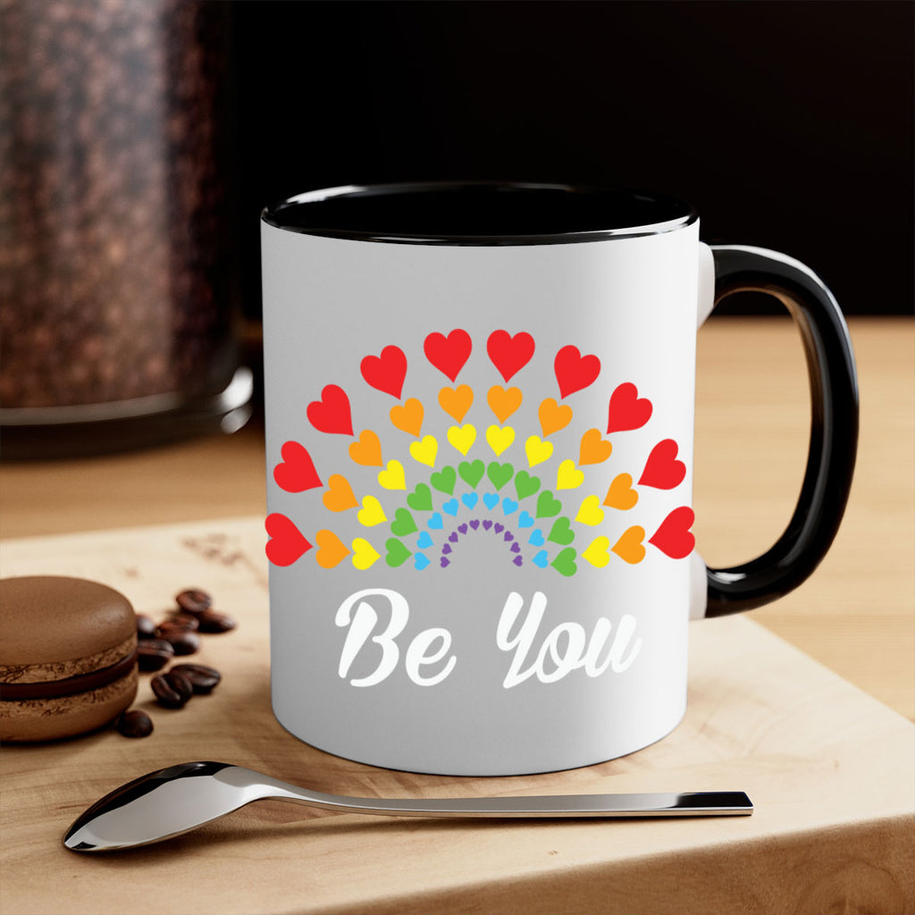 lgbtq be you rainbow heart lgbt 90#- lgbt-Mug / Coffee Cup