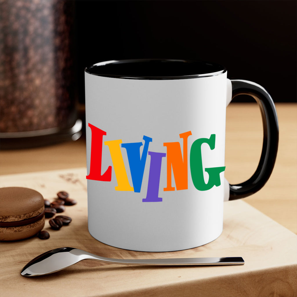 living  99#- black words - phrases-Mug / Coffee Cup