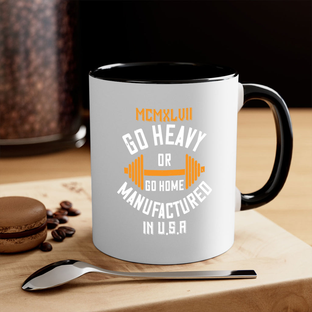 mcmxlvii go heavy or go home manufactured in 84#- gym-Mug / Coffee Cup