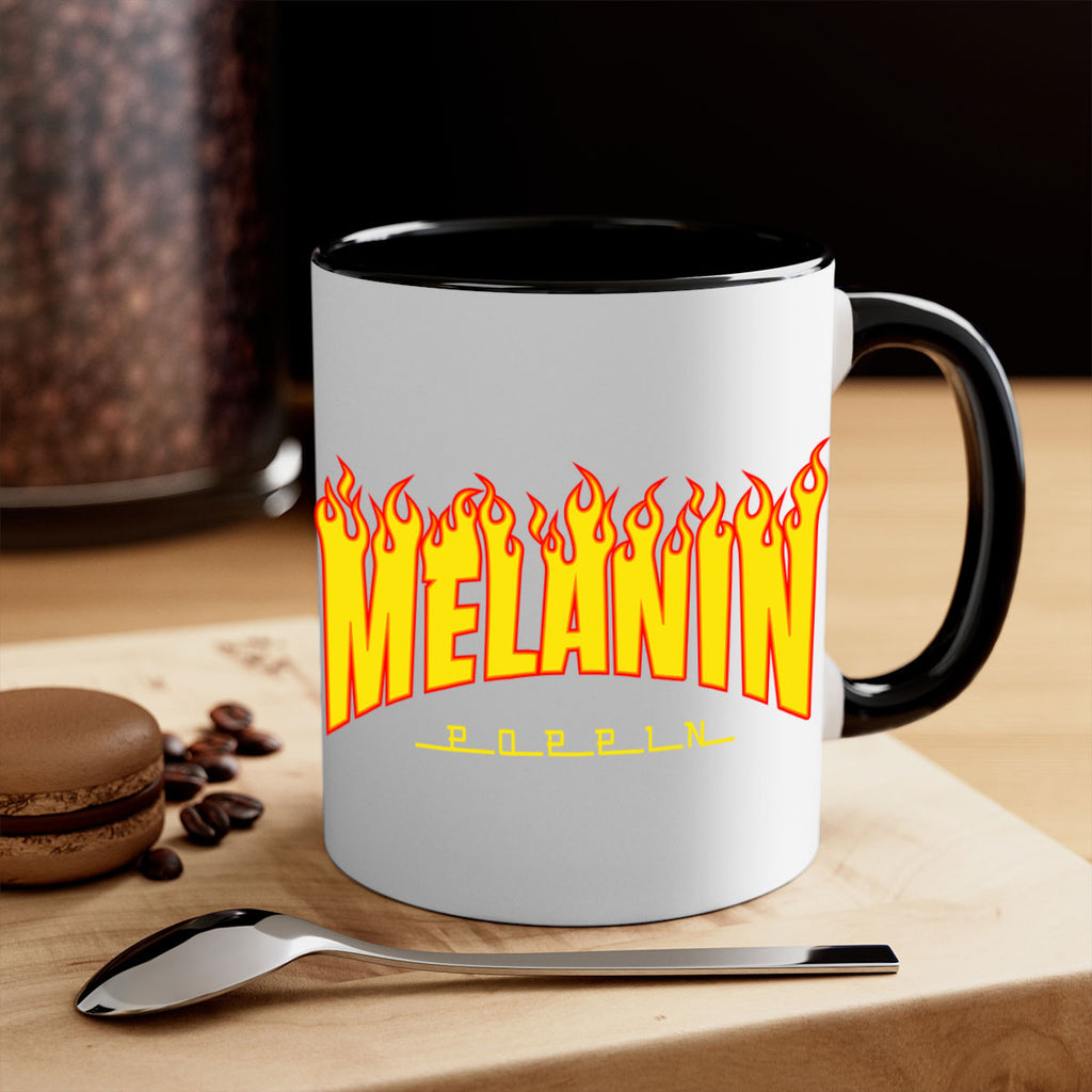 melanin poppin fire 87#- black words - phrases-Mug / Coffee Cup