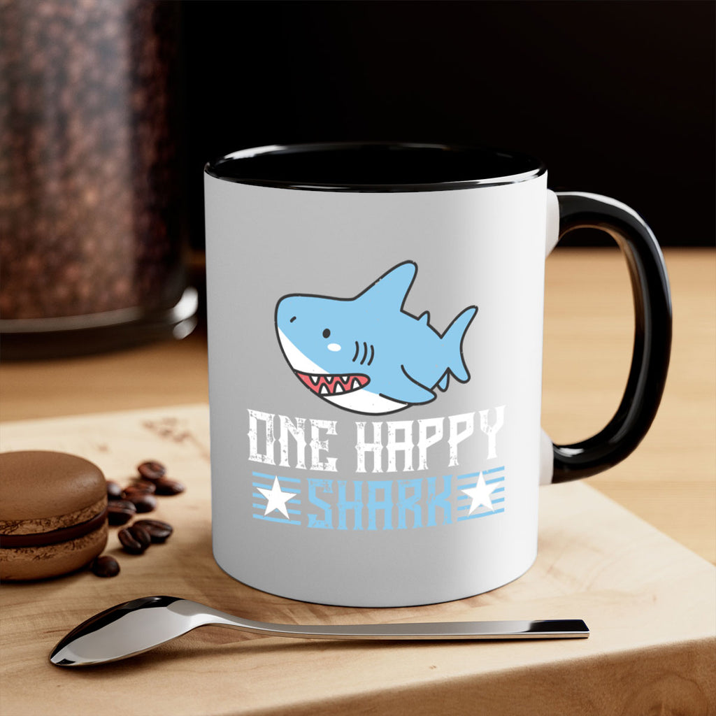 one happy shark Style 50#- Shark-Fish-Mug / Coffee Cup