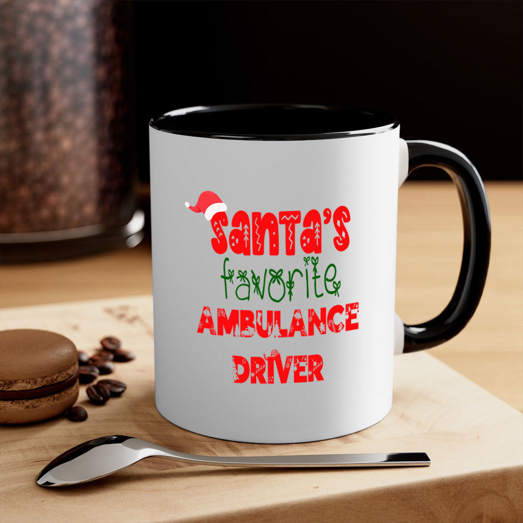 santas favorite ambulance driver style 637#- christmas-Mug / Coffee Cup