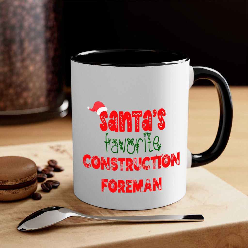 santas favorite construction foreman style 738#- christmas-Mug / Coffee Cup