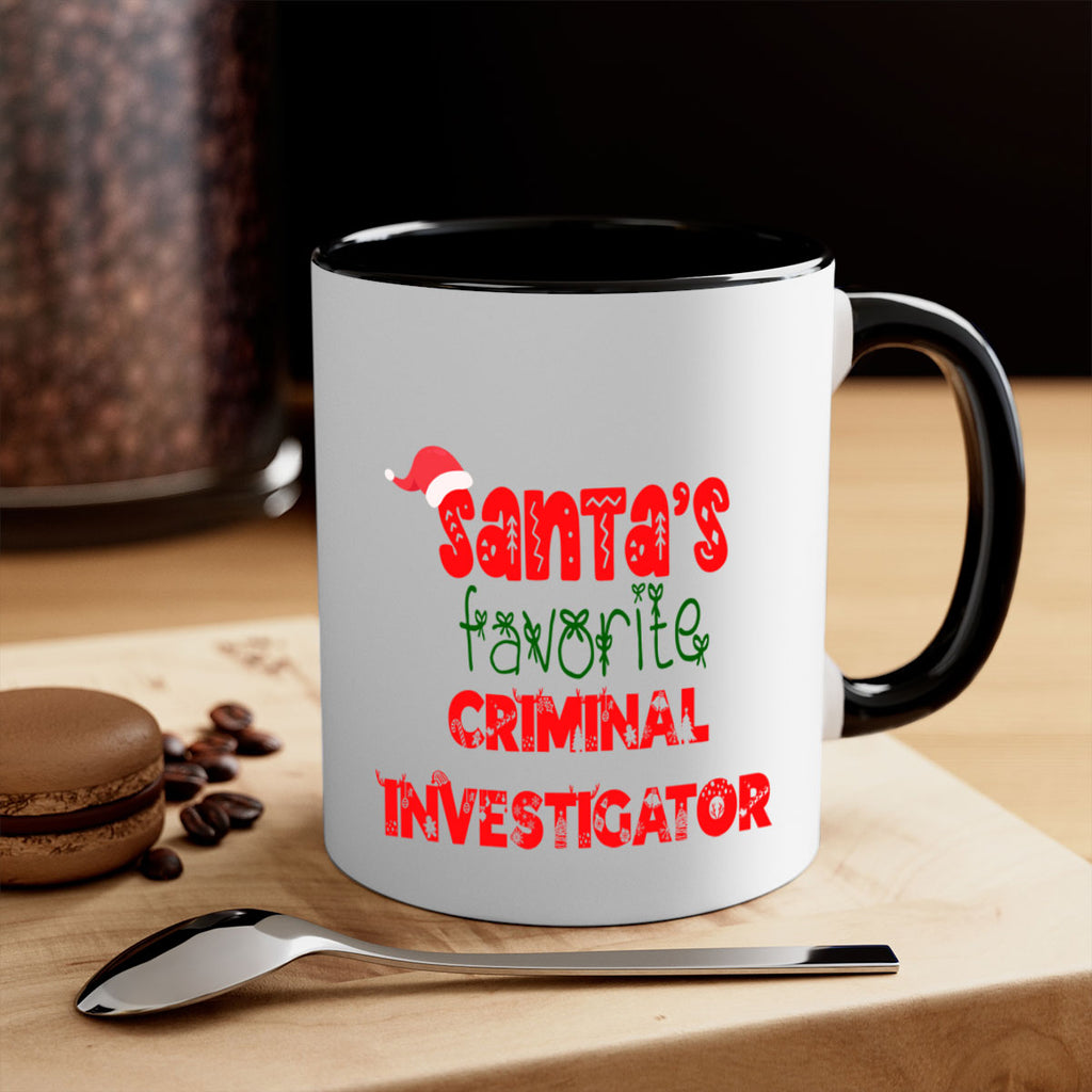 santas favorite criminal investigator style 756#- christmas-Mug / Coffee Cup