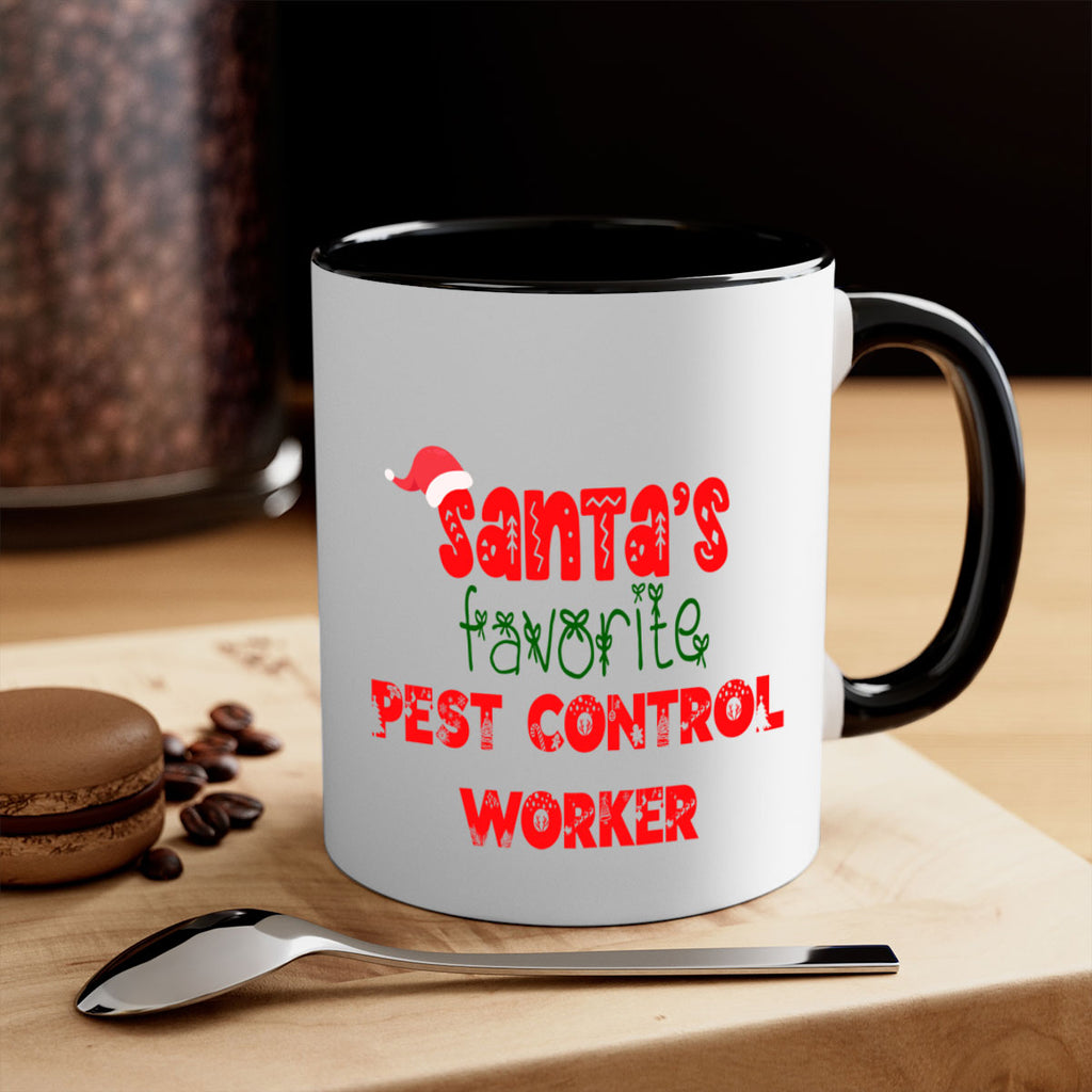 santas favorite pest control worker style 1008#- christmas-Mug / Coffee Cup