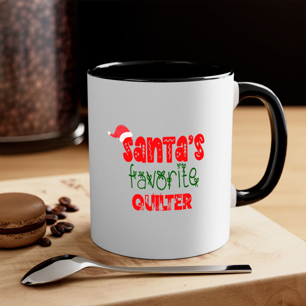 santas favorite quilter style 1048#- christmas-Mug / Coffee Cup