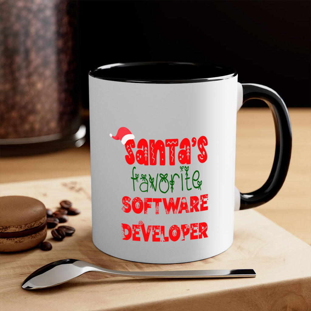 santas favorite software developer style 1087#- christmas-Mug / Coffee Cup
