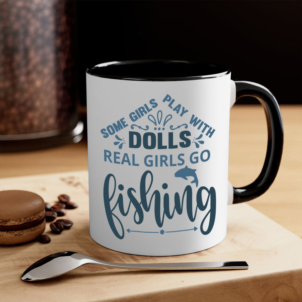 some girl play with 37#- fishing-Mug / Coffee Cup