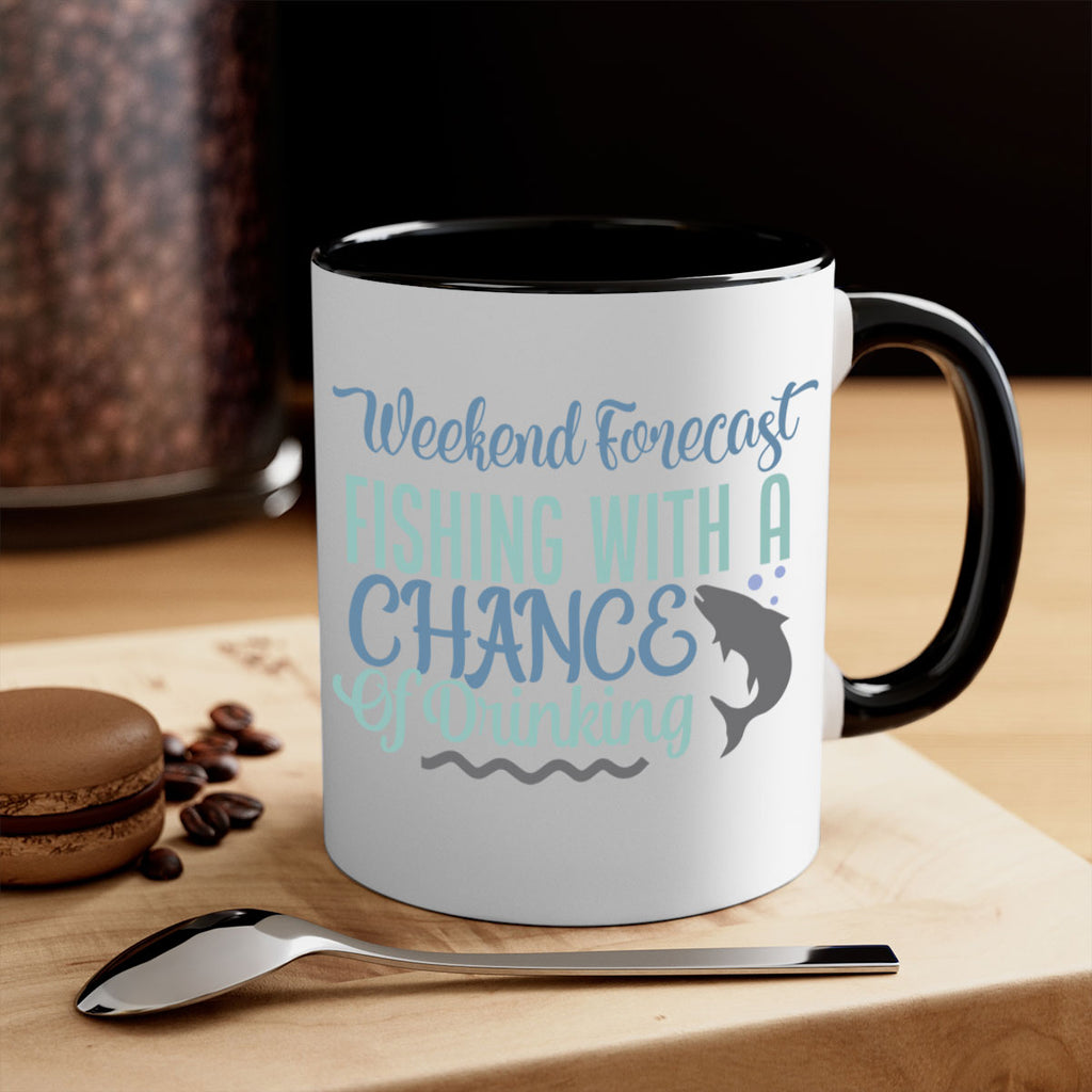 weekend forecast fishing with a chance of drinking 193#- fishing-Mug / Coffee Cup