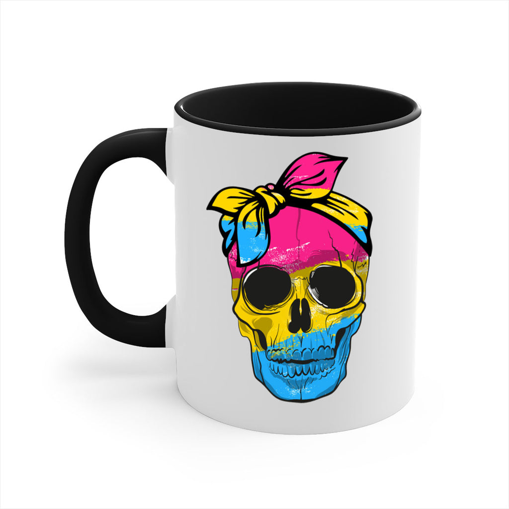Pansexual Lgbtq Skull Gay Pride Png 30#- lgbt-Mug / Coffee Cup