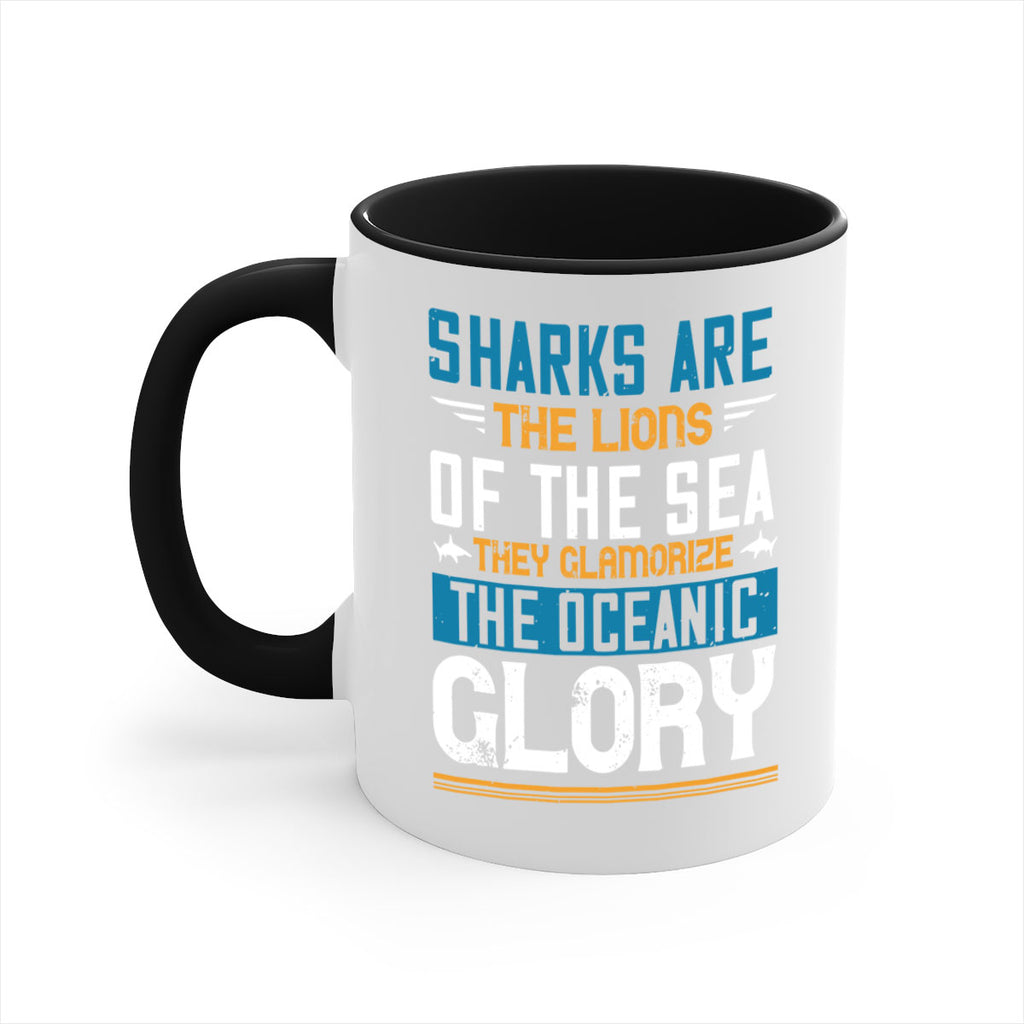 Sharks are the lions of the seaThey glamorize the oceanic glory Style 30#- Shark-Fish-Mug / Coffee Cup