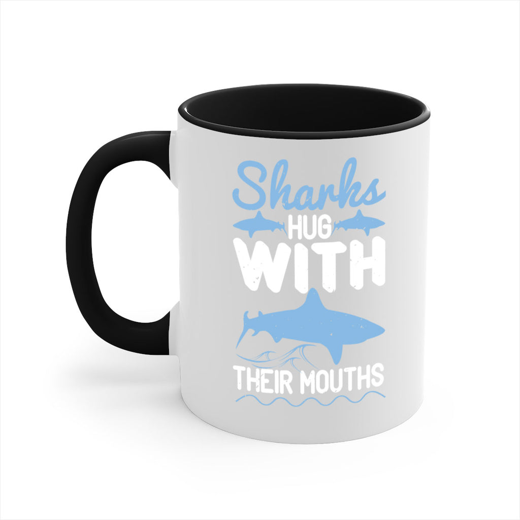 Sharks hug with their mouths Style 22#- Shark-Fish-Mug / Coffee Cup