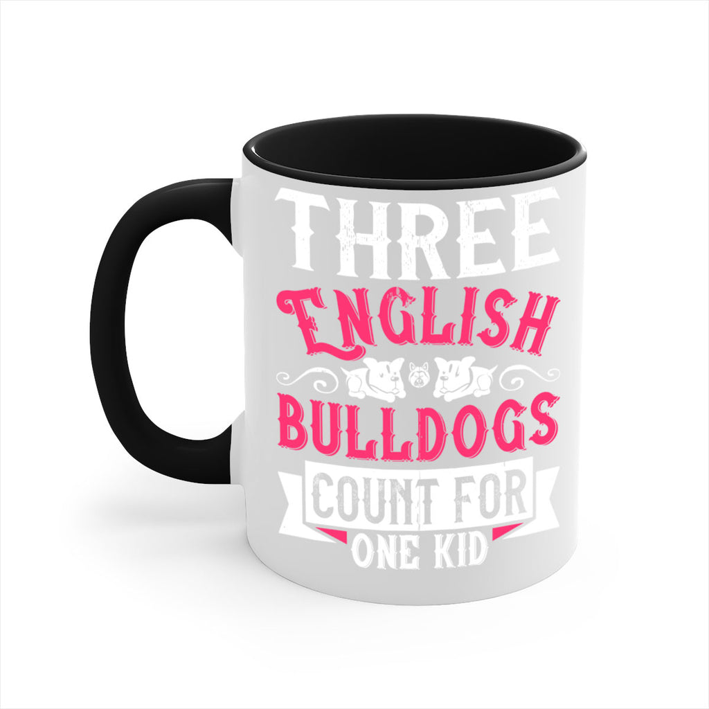 Three English bulldogs count for one kid Style 18#- Dog-Mug / Coffee Cup