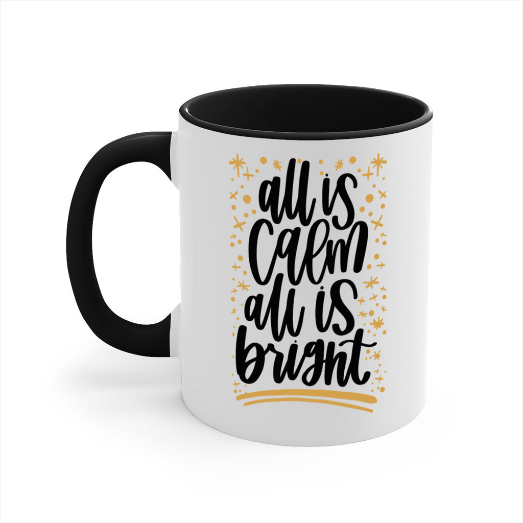 all is calm all is bright gold 214#- christmas-Mug / Coffee Cup
