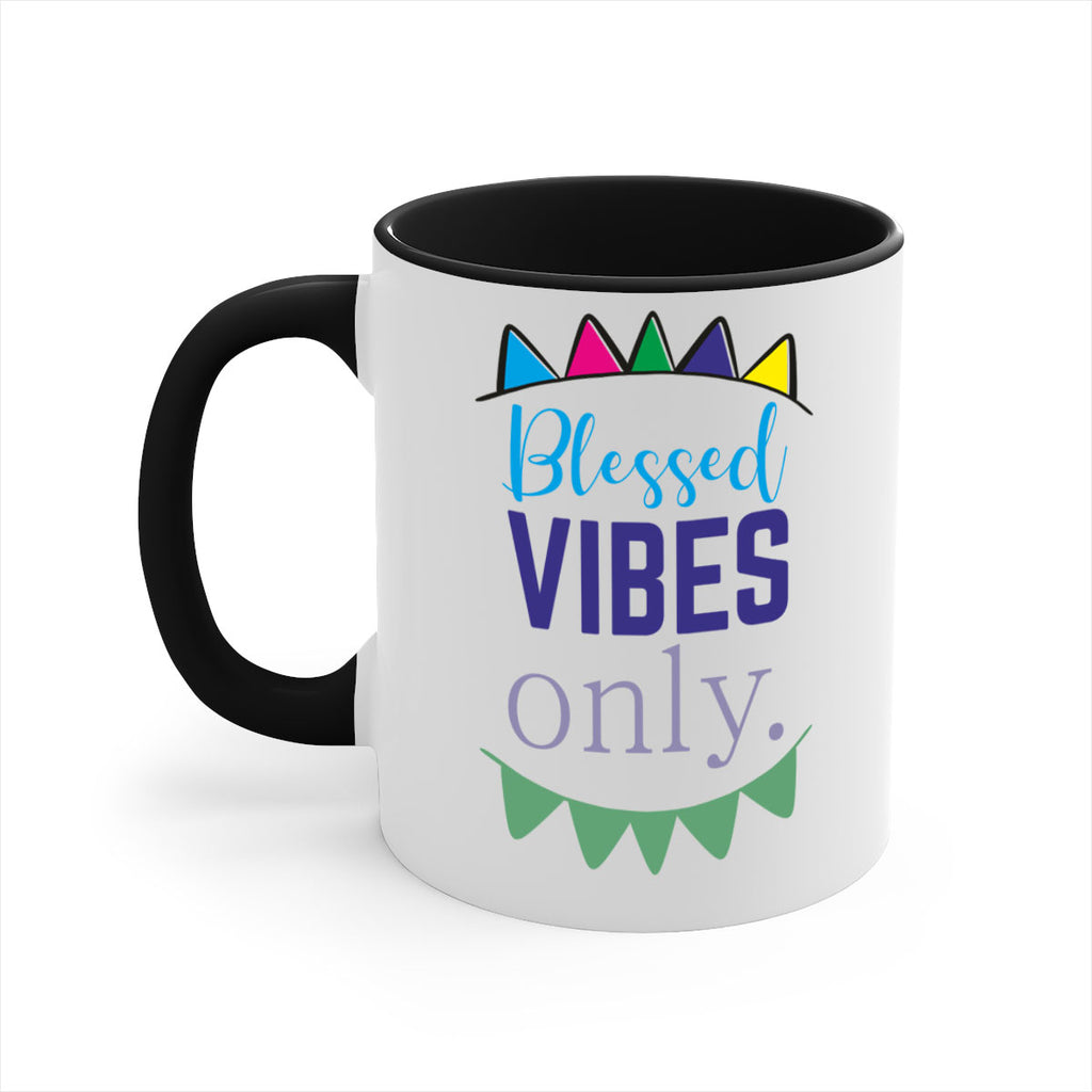 blessd vibes only- black words - phrases-Mug / Coffee Cup