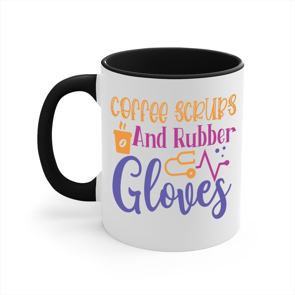 coffee scrubs and rubber gloves Style 392#- nurse-Mug / Coffee Cup