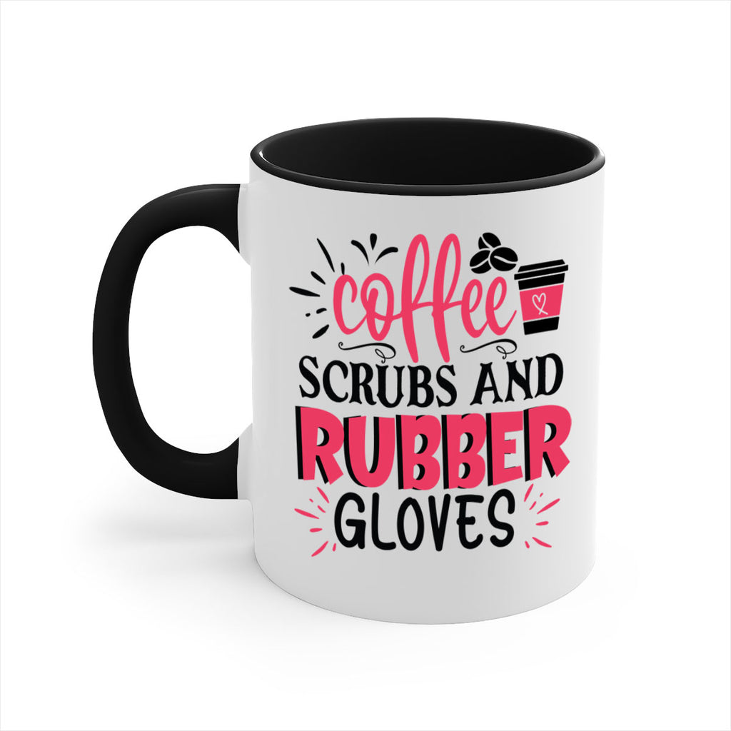 coffee scrubs and rubber gloves Style 393#- nurse-Mug / Coffee Cup