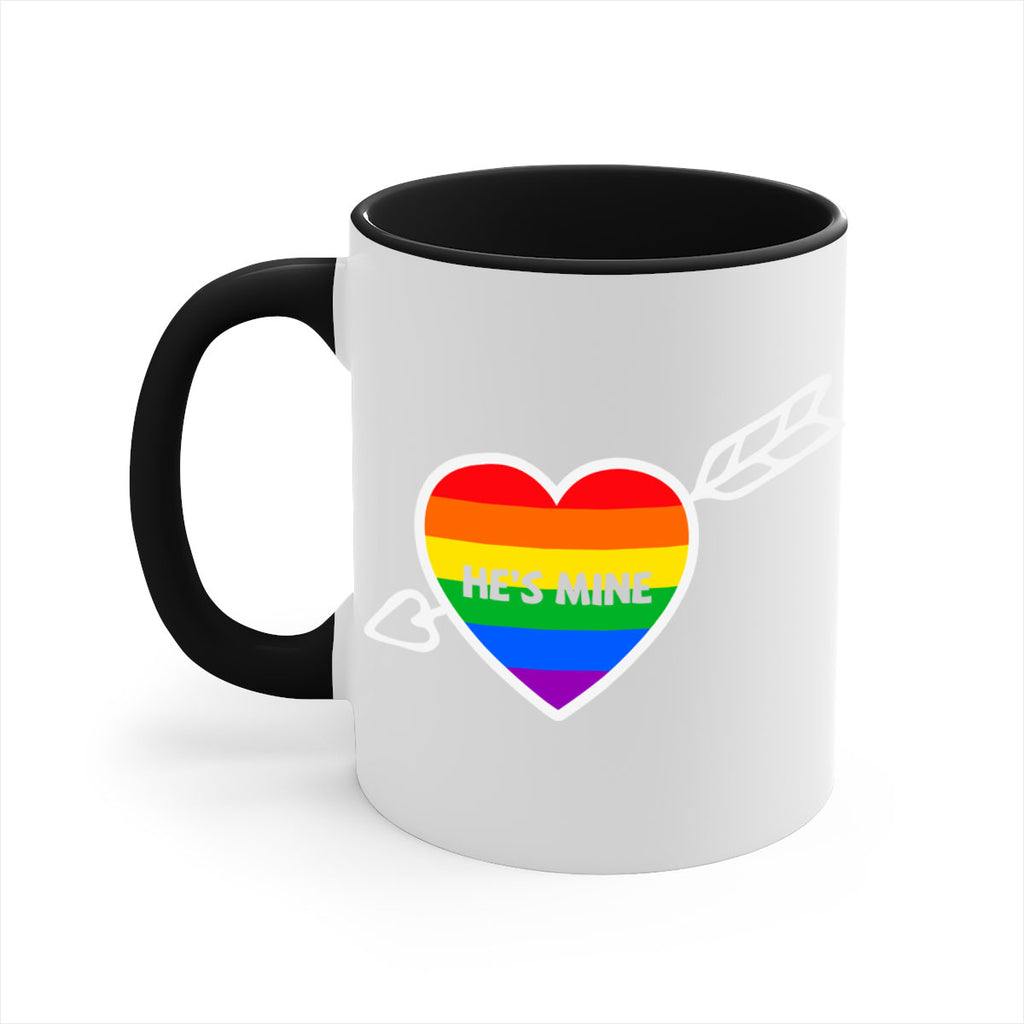 hes mine couple rainbow lgbt lgbt 133#- lgbt-Mug / Coffee Cup