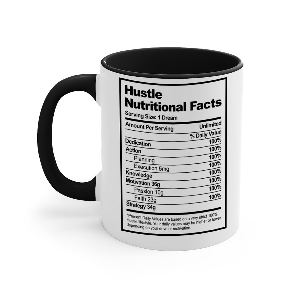 hustle nutritional facts 121#- black words - phrases-Mug / Coffee Cup