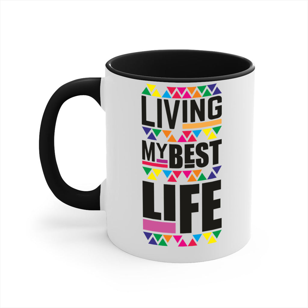 living my best life- black words - phrases-Mug / Coffee Cup