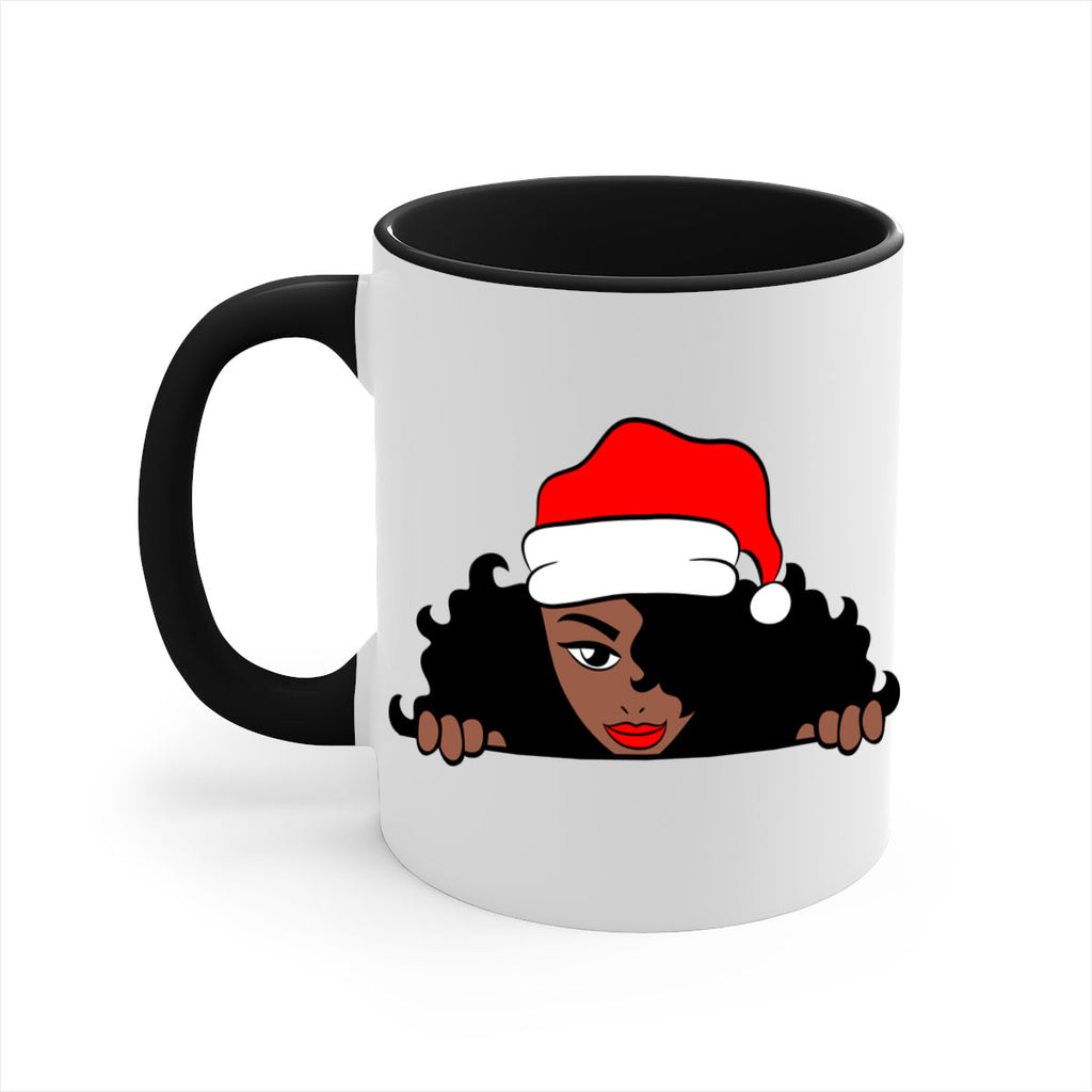 peekaboo santa girl 22#- Black women - Girls-Mug / Coffee Cup