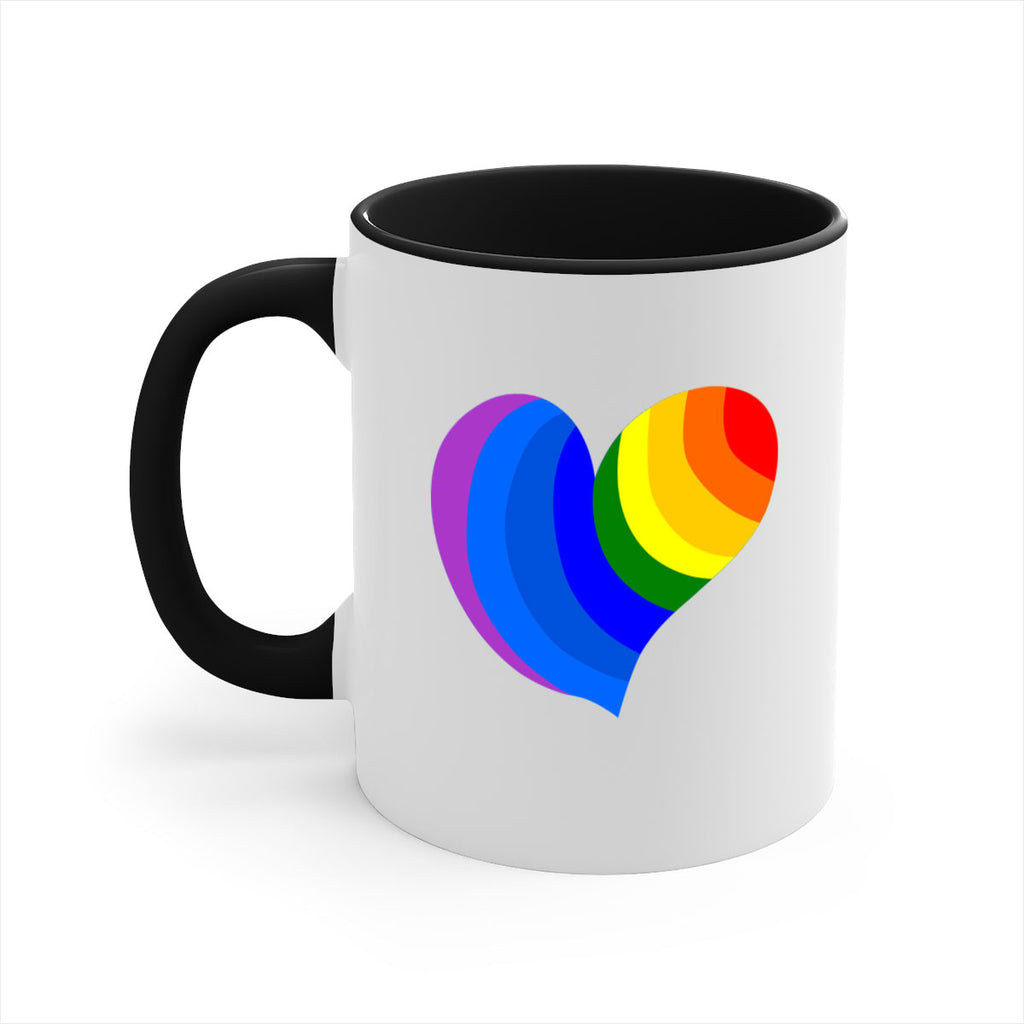rainbow heart wavy 7#- lgbt-Mug / Coffee Cup