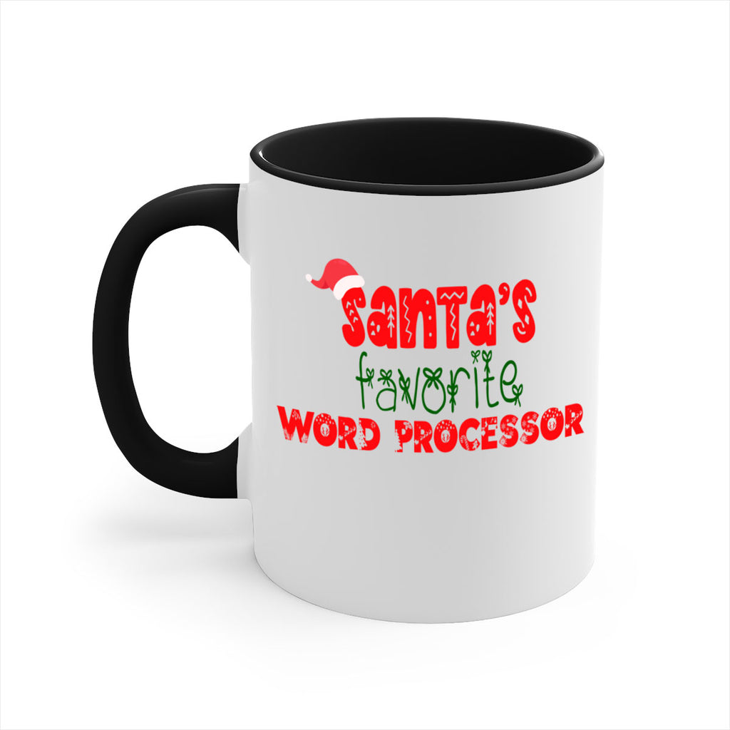 santas favorite word processor style 1158#- christmas-Mug / Coffee Cup