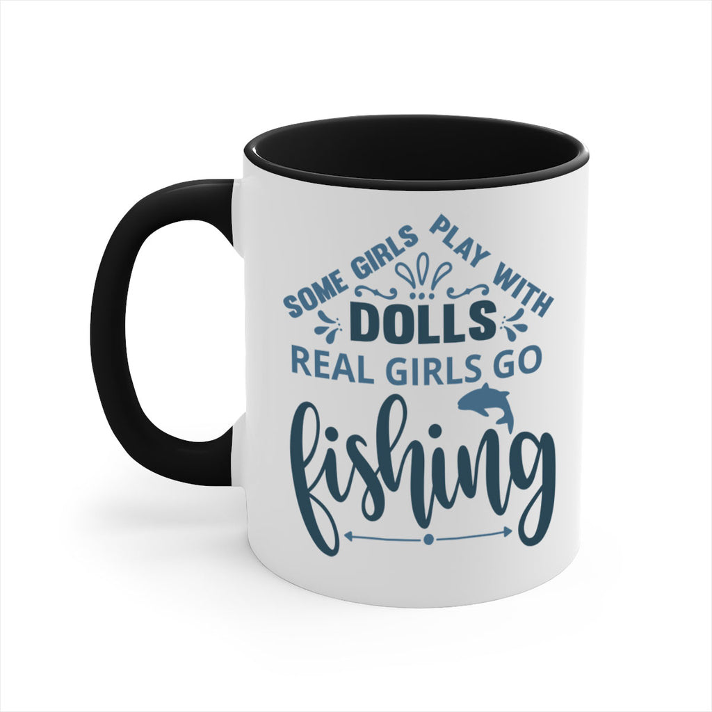 some girl play with 37#- fishing-Mug / Coffee Cup