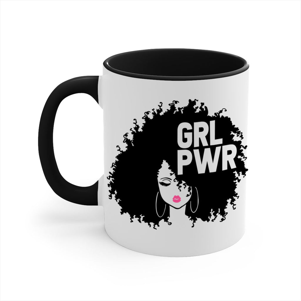 woman face grlpwr 1#- Black women - Girls-Mug / Coffee Cup
