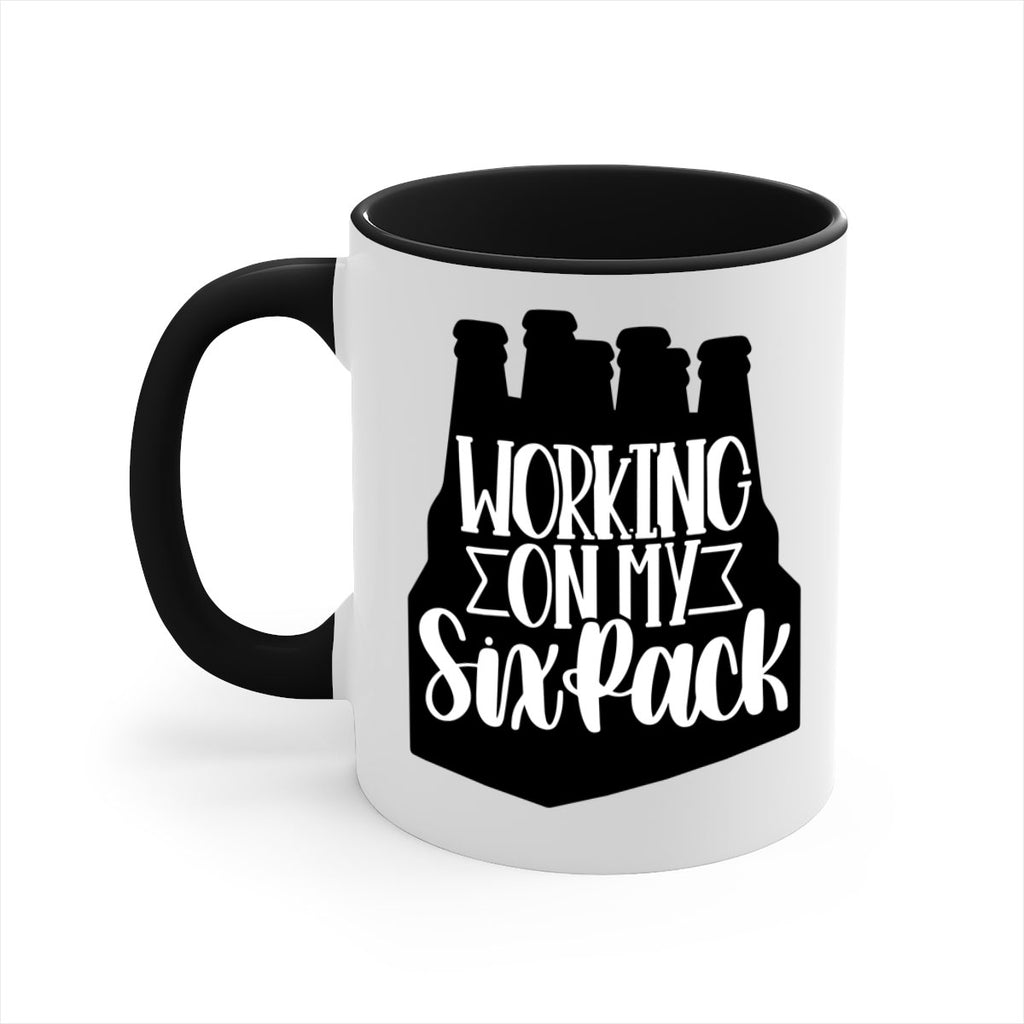 working on my six pack 13#- beer-Mug / Coffee Cup