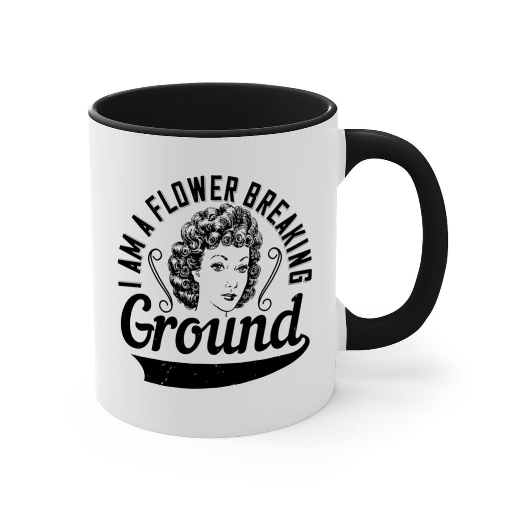 I am a flower breaking ground Style 32#- Afro - Black-Mug / Coffee Cup