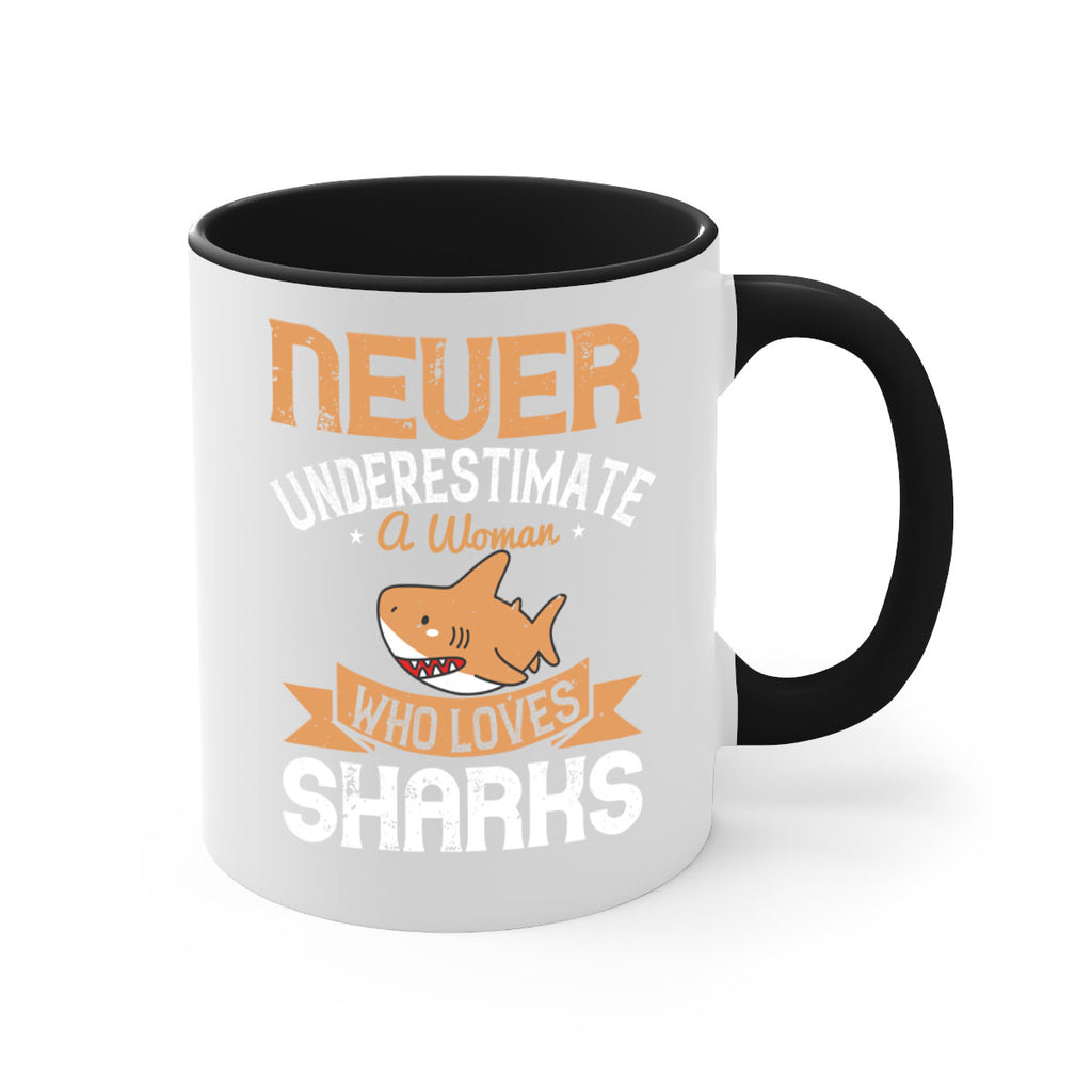 Never underestimate a woman who loves sharks Style 52#- Shark-Fish-Mug / Coffee Cup