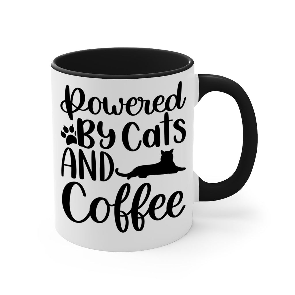 Powered By Cats And Coffee Style 102#- cat-Mug / Coffee Cup
