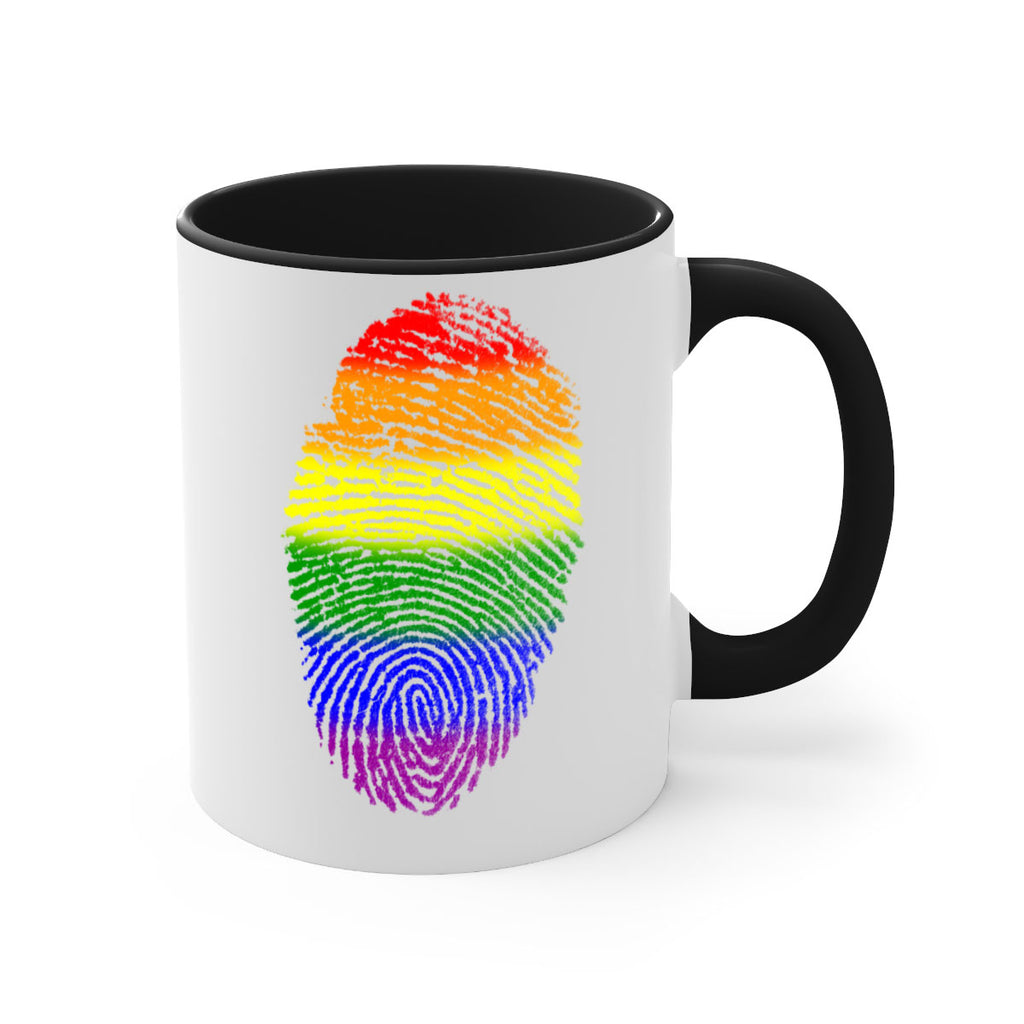 Rainbow Finger print 10#- lgbt-Mug / Coffee Cup