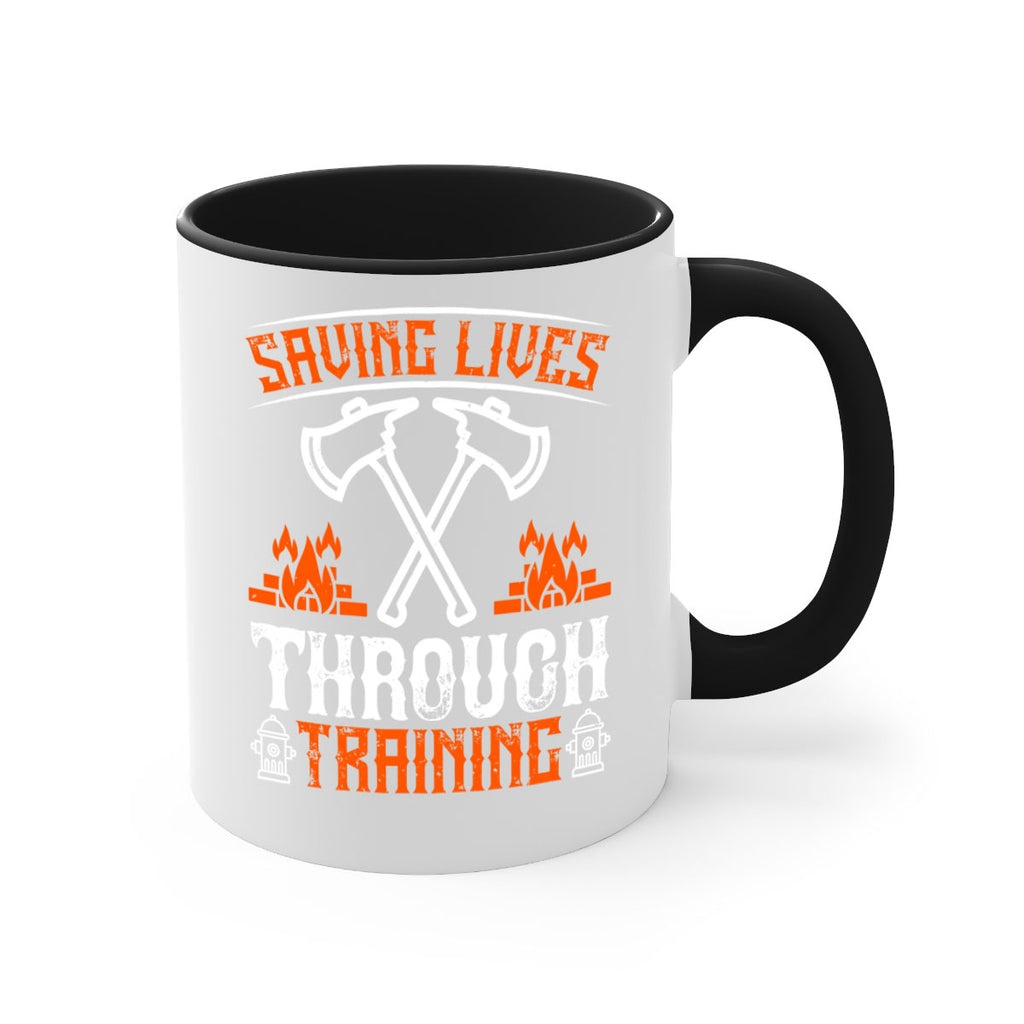 Saving lives through training Style 32#- fire fighter-Mug / Coffee Cup