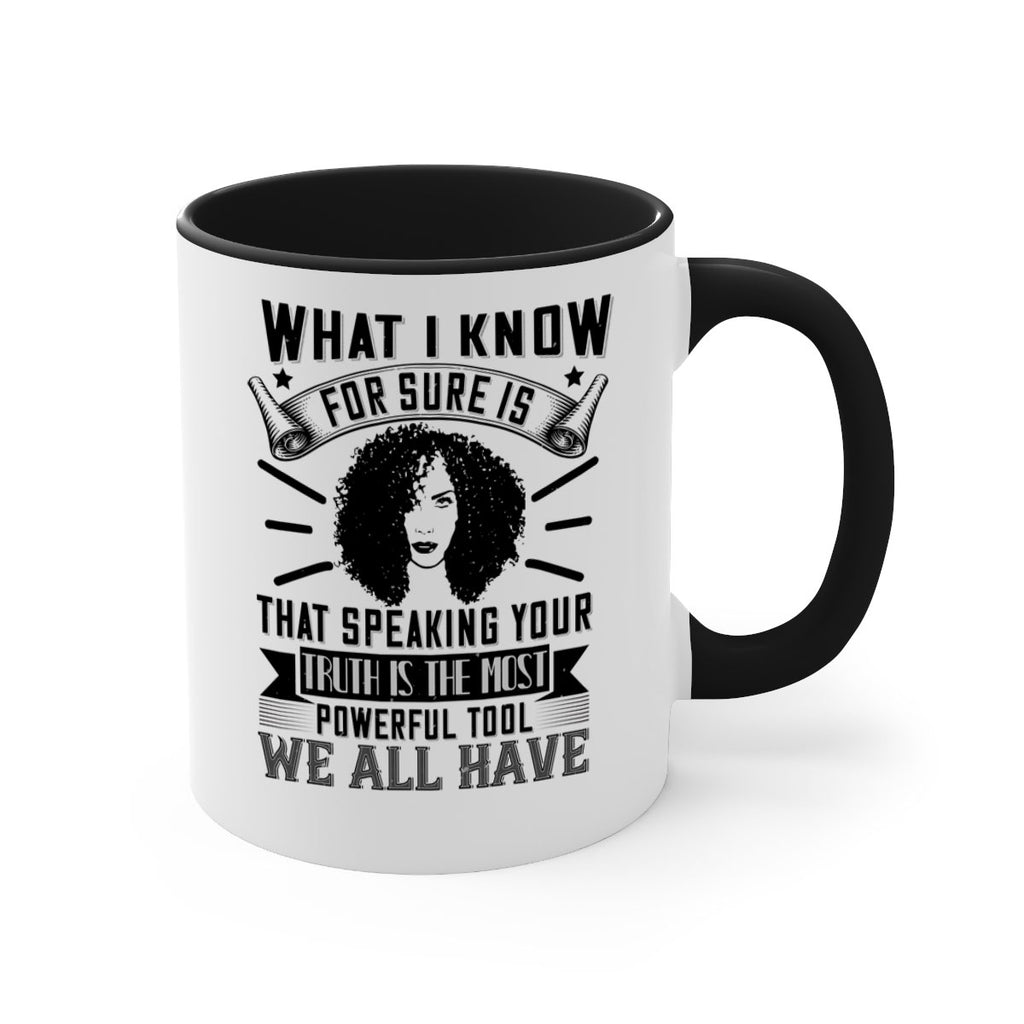 What I know for sure is that speaking your truth is the most powerful tool we all have Style 13#- Afro - Black-Mug / Coffee Cup